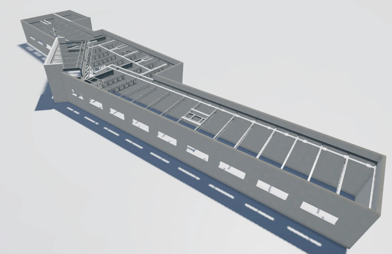 steel detailing services, River Edge Park project, structural steel detailing, 3D steel modelling, fabrication-ready steel drawings, steel erection drawings, industrial steel project, Nexont Engineering steel projects, structural steel detailing company, commercial building steel structure