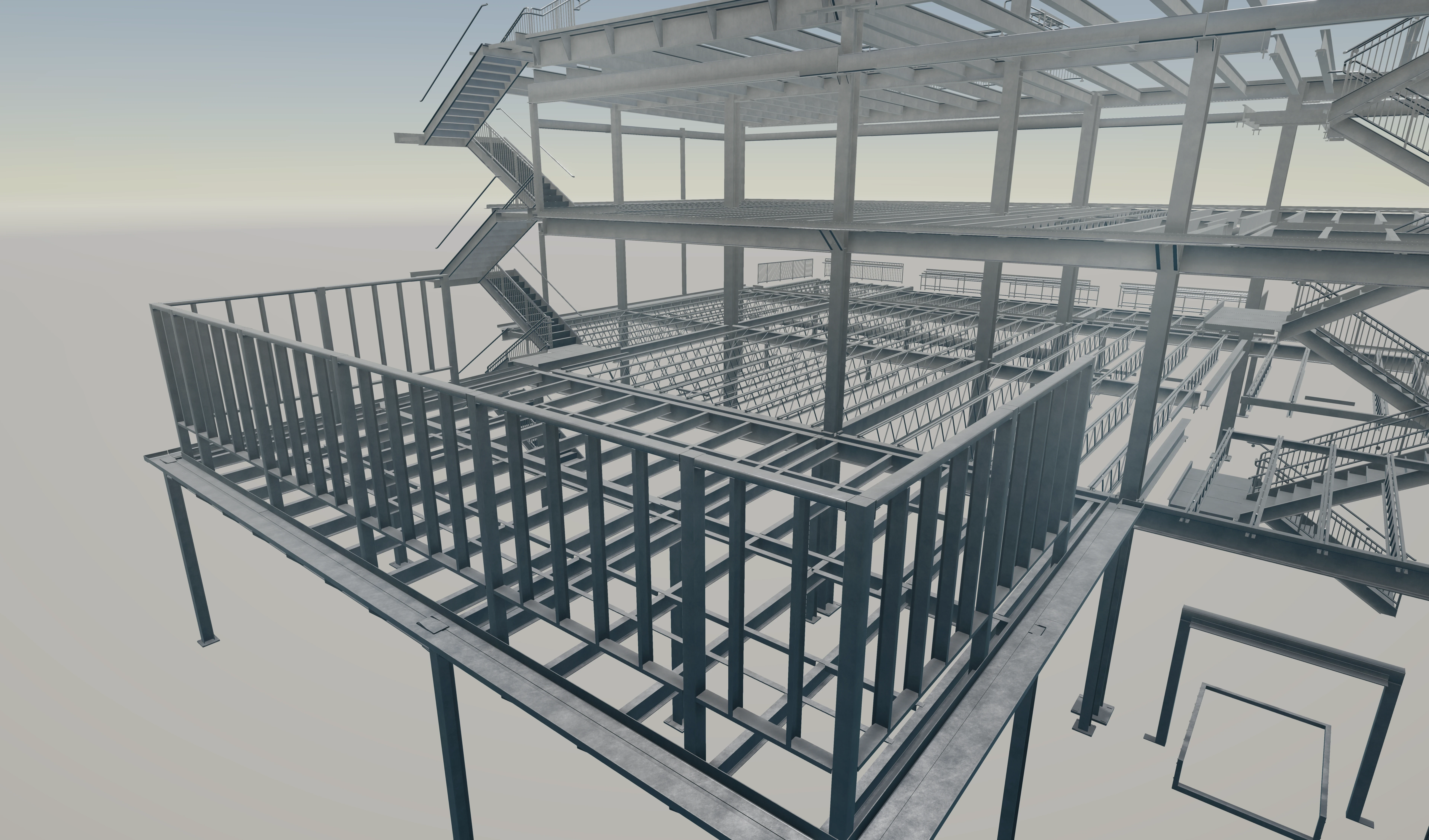 VA Lovell SPS expansion, sterile processing service expansion, steel detailing healthcare facility, structural steel detailing VA project, federal healthcare building steel structure, steel fabrication drawings for medical facility, Nexont Engineering federal project, structural detailing for VA expansion, 3D steel modelling healthcare, steel erection drawings SPS tower